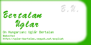 bertalan uglar business card